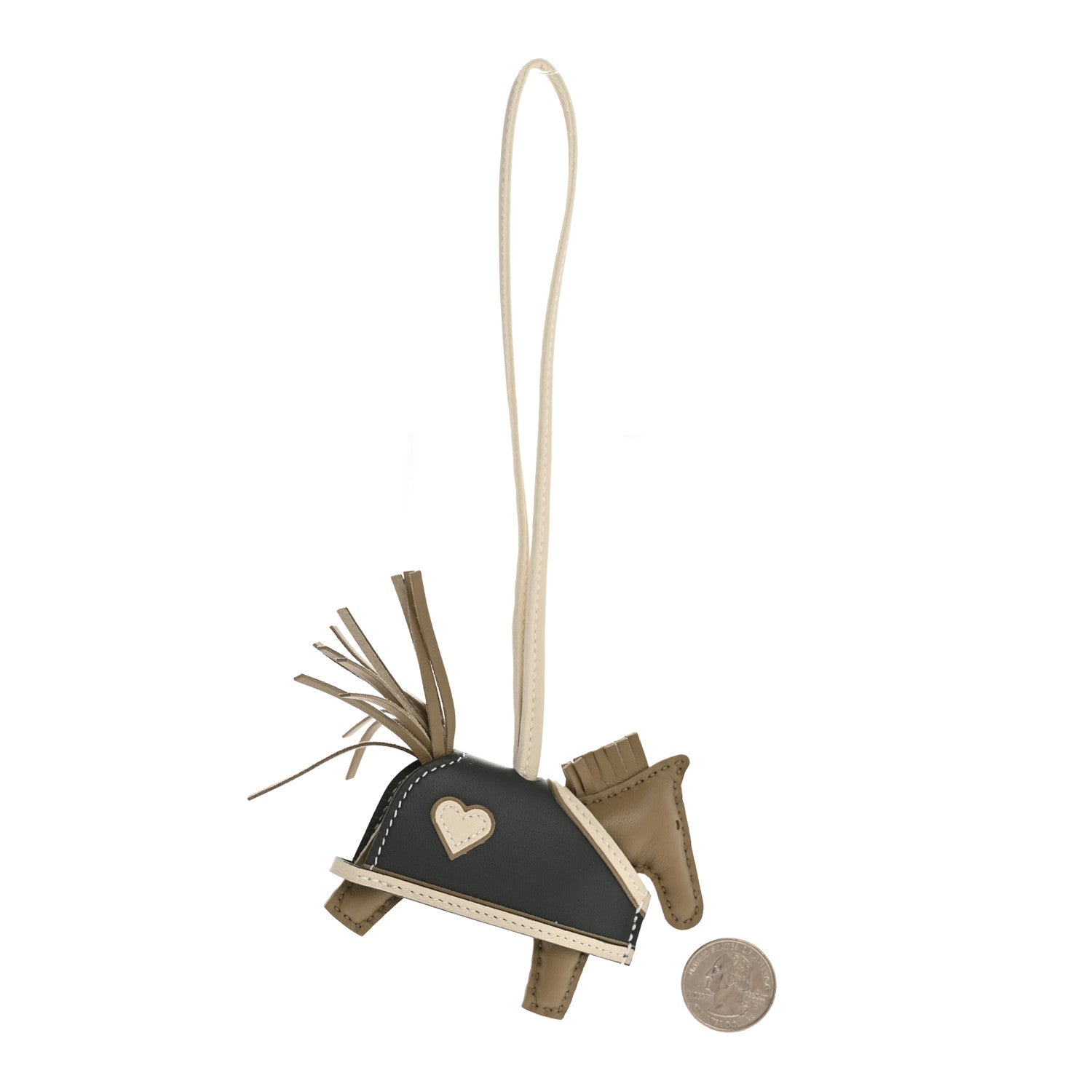 Milo Lambskin Grigri Rodeo Robeo Coeur Bag Charm PM Beige Marfa Craie Vert Mangrove