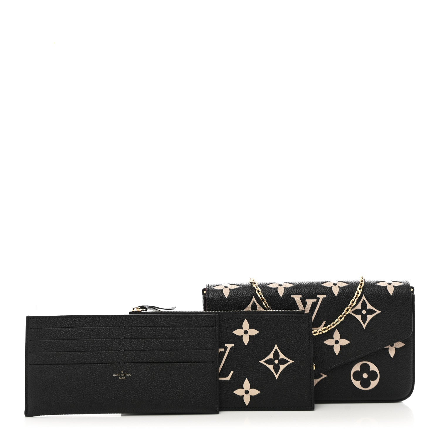 Empreinte Monogram Giant Felicie Pochette Black Beige