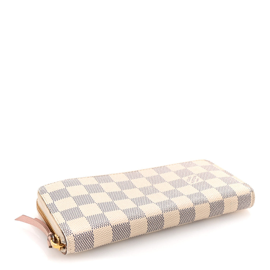 Damier Azur Clemence Wallet Rose Ballerine