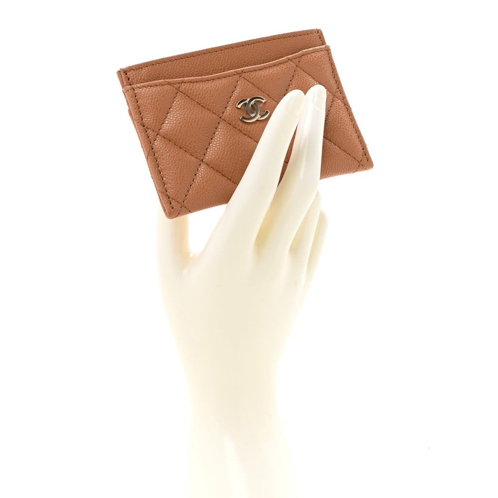 Caviar Quilted  Holder Brown