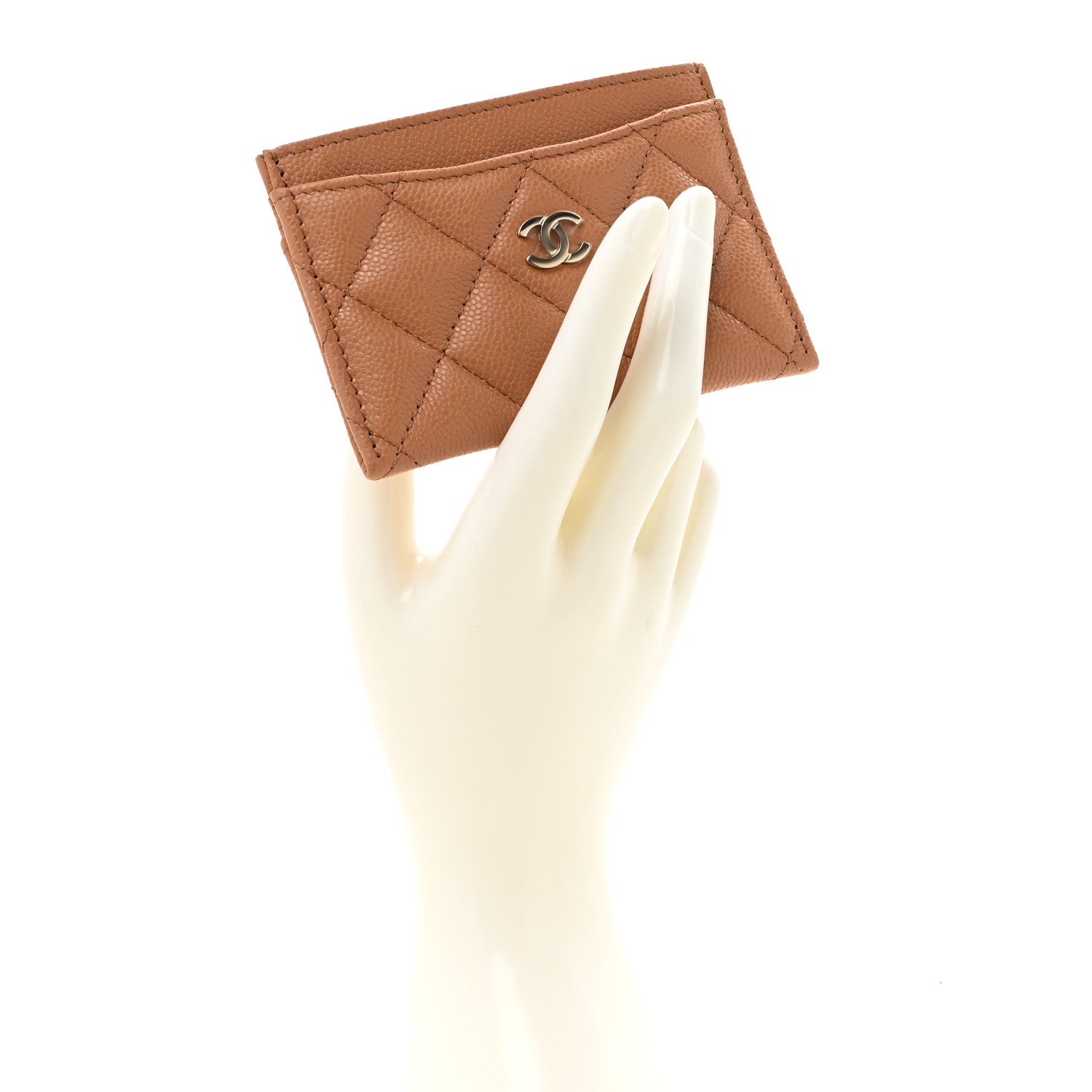 Caviar Quilted  Holder Brown