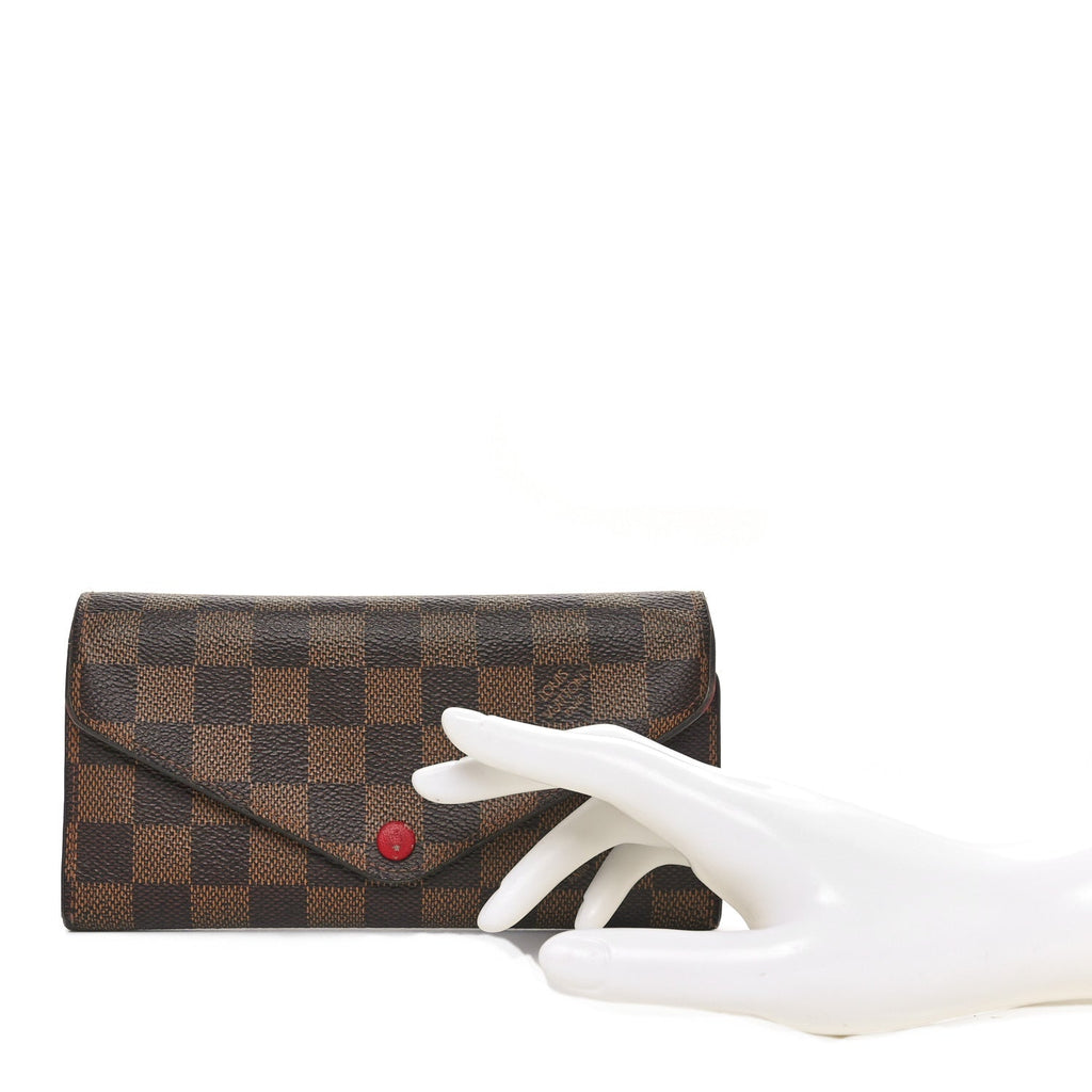 Damier Ebene Josephine Wallet Red