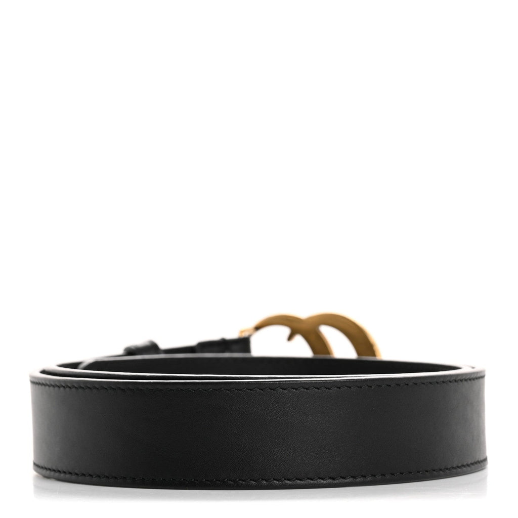 Calfskin Double G 30mm Belt 80 32 Black
