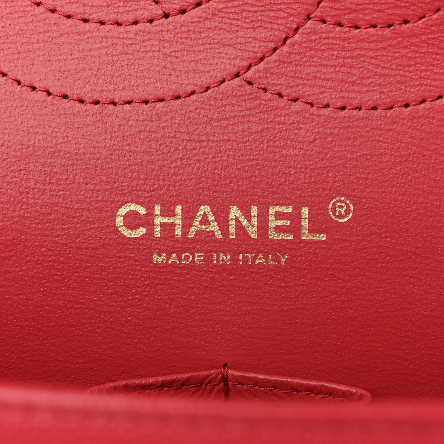 Caviar Quilted Jumbo Double Flap Red