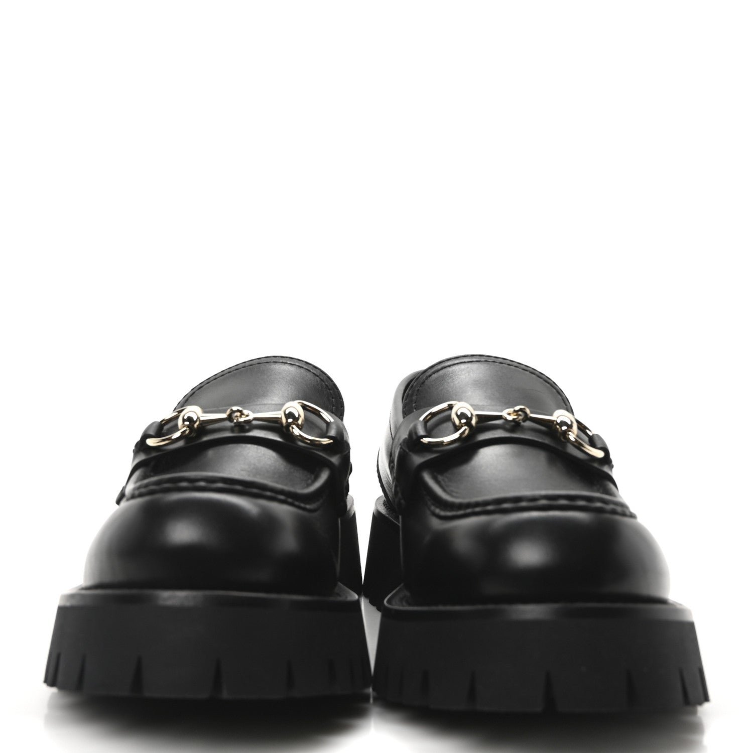 Real Betis Glamour Calfskin Horsebit Womens Mocassin Loafers 36.5 Black