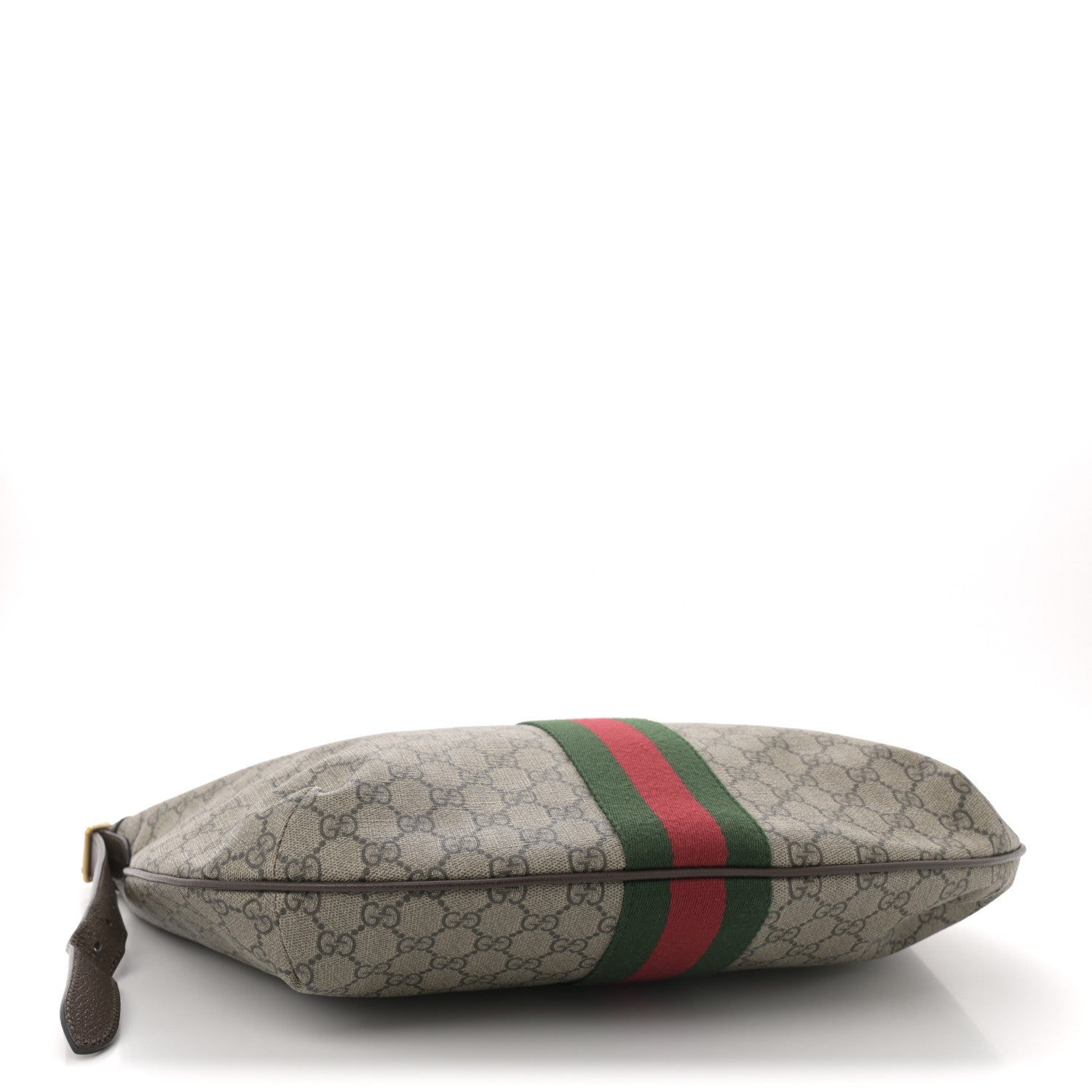 GG Supreme Monogram Web Ophidia Half Moon Hobo Brown