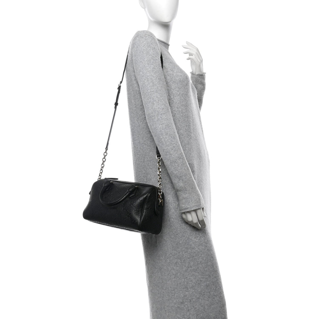 Calfskin GG Emblem Medium Boston Bag Black