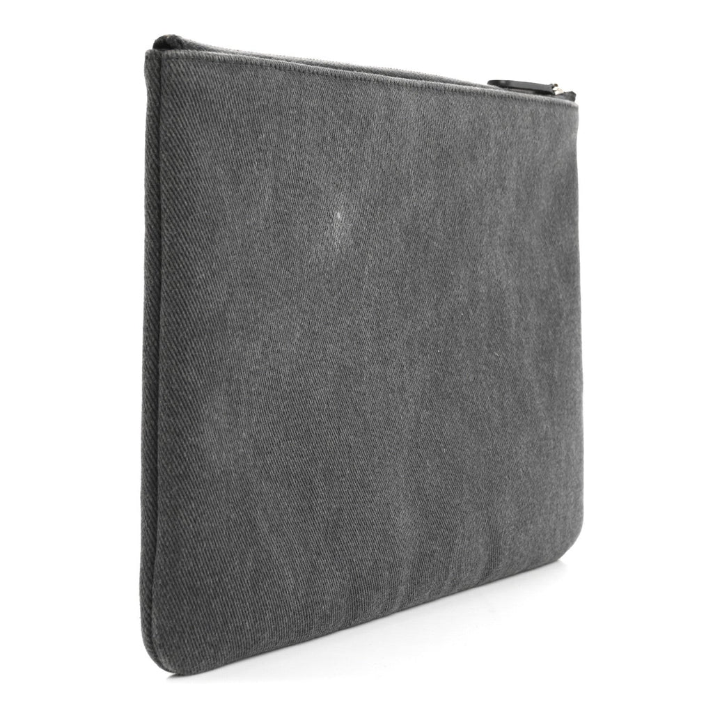 Canvas Sequins Medium Deauville Cosmetic Pouch Grey