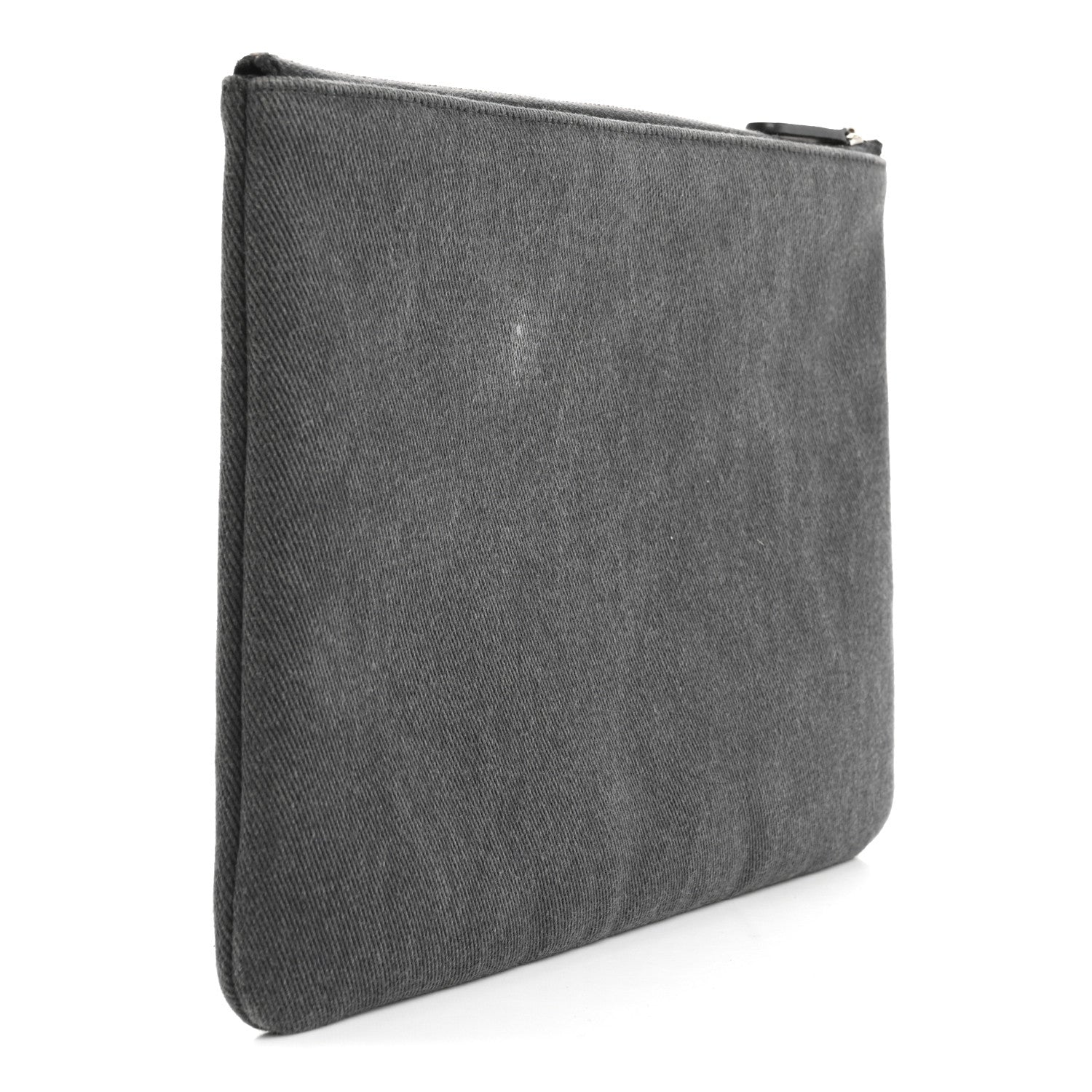 Canvas Sequins Medium Deauville Cosmetic Pouch Grey