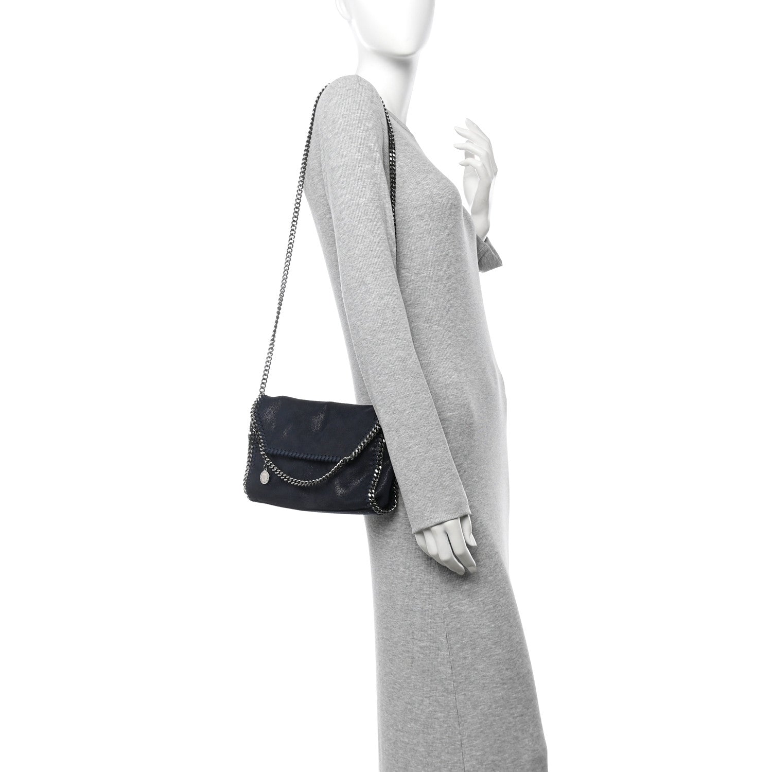 Shaggy Deer Mini Falabella Shoulder Bag Midnight