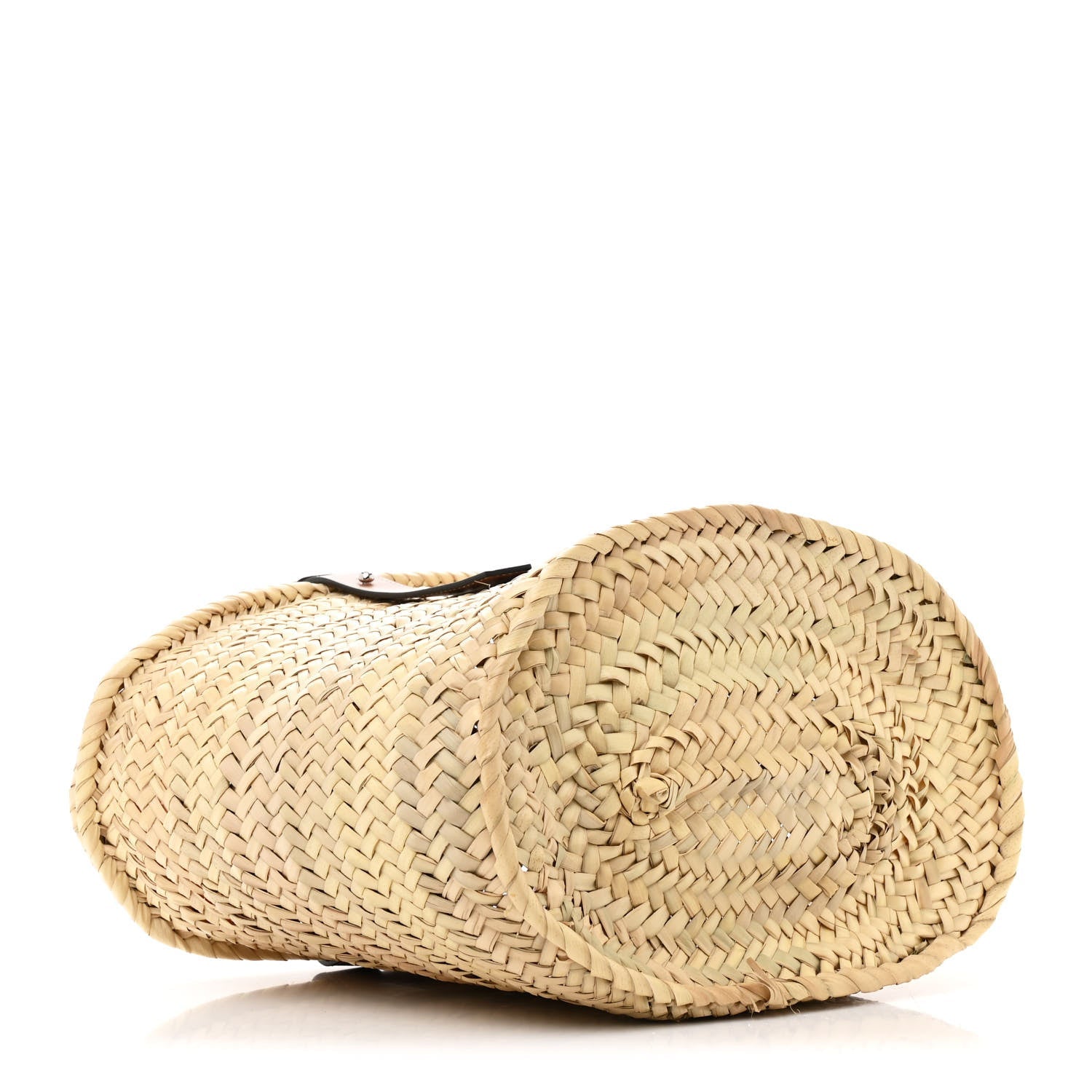 Raffia Medium Basket Tote Bag Natural Tan