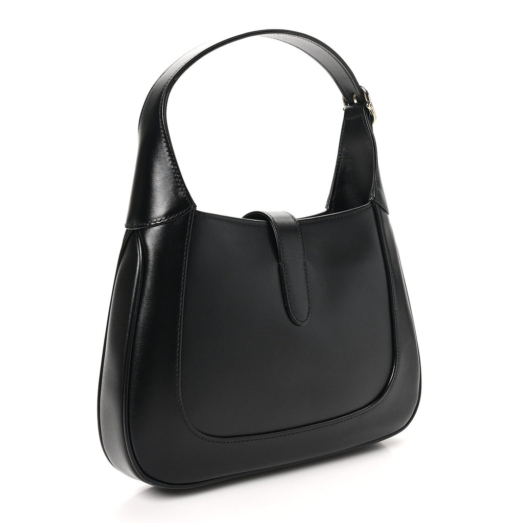 Boarded Dyana Lux Calfskin Small Jackie 1961 Hobo Black
