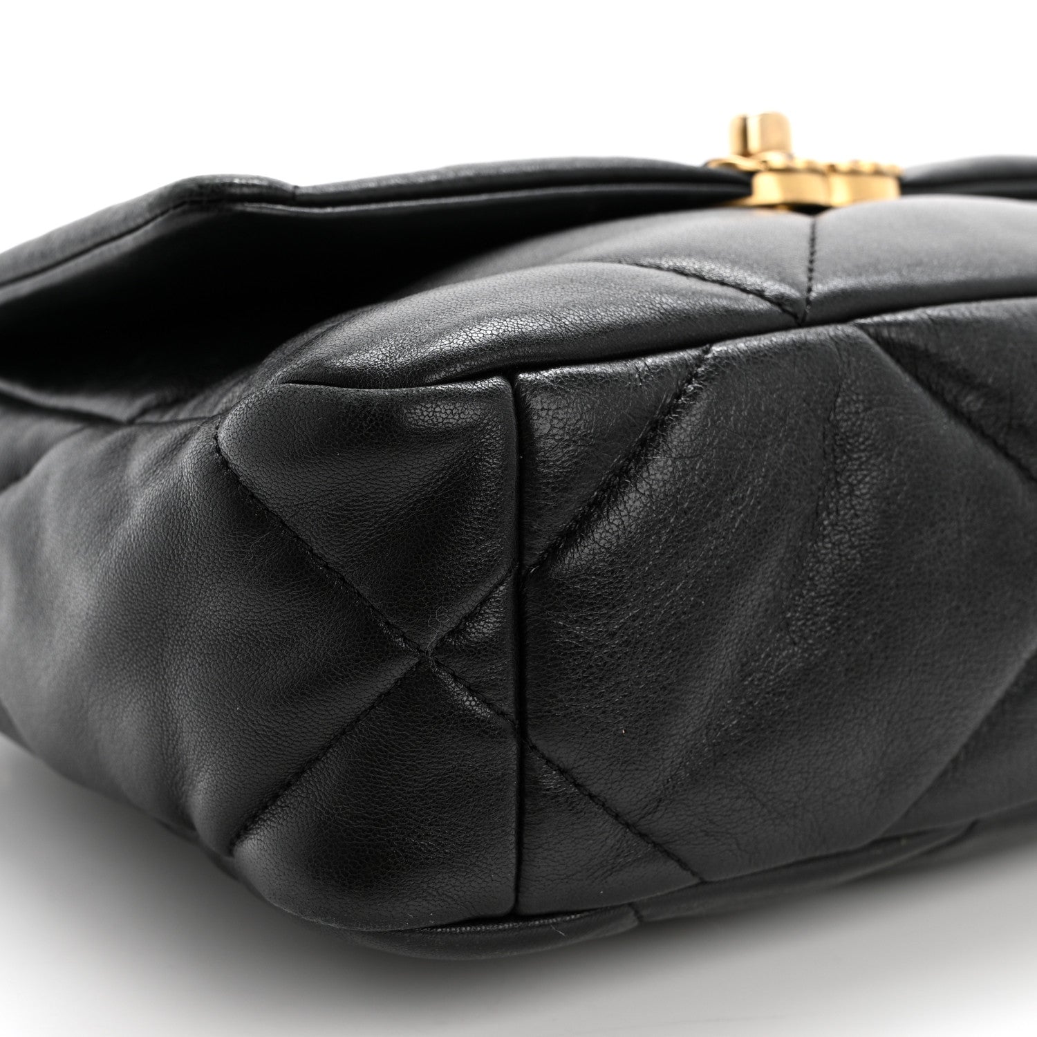 Goatskin Quilted Medium Chanel 19 Flap Black