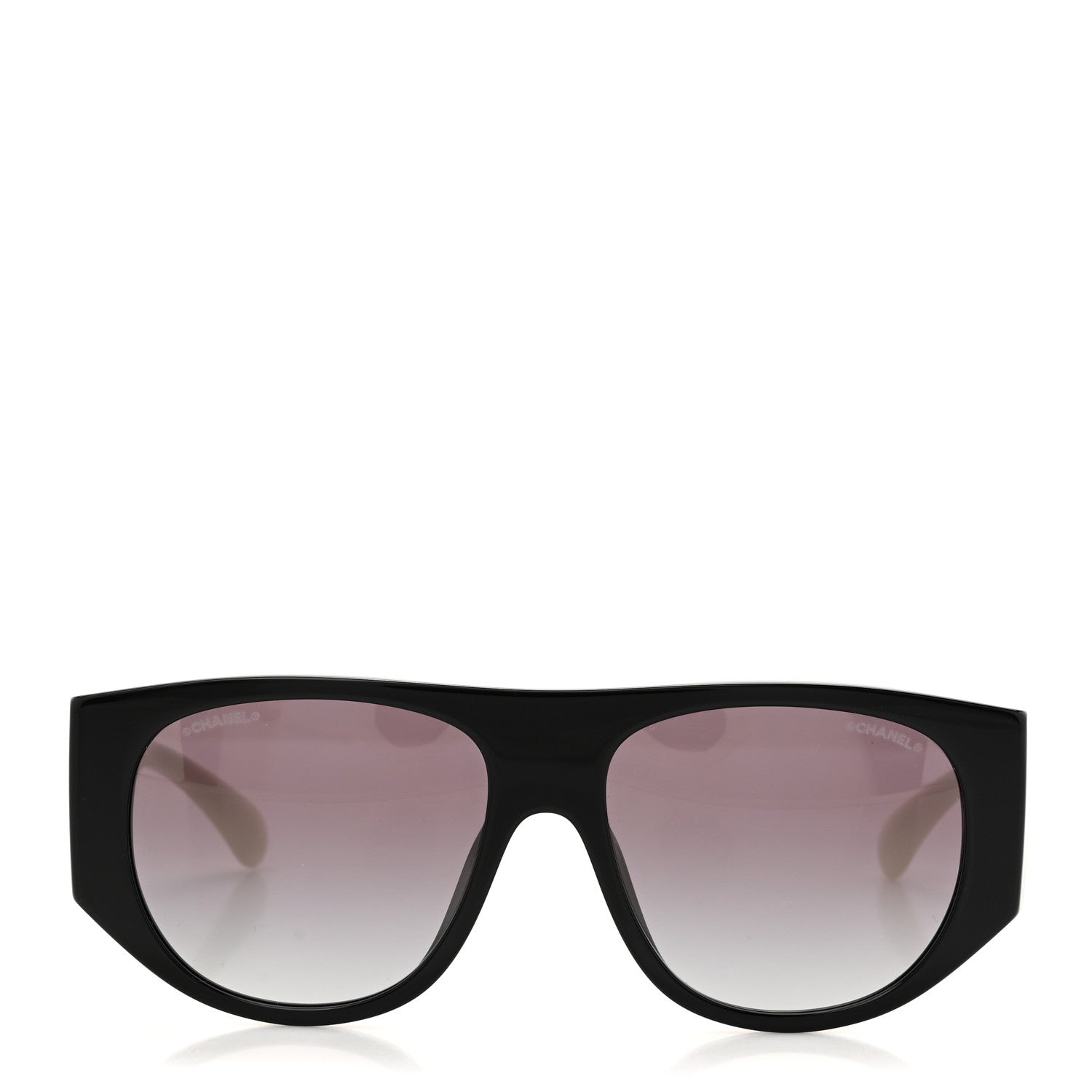 Acetate Quilted CC Pilot Sunglasses 71465 White Black