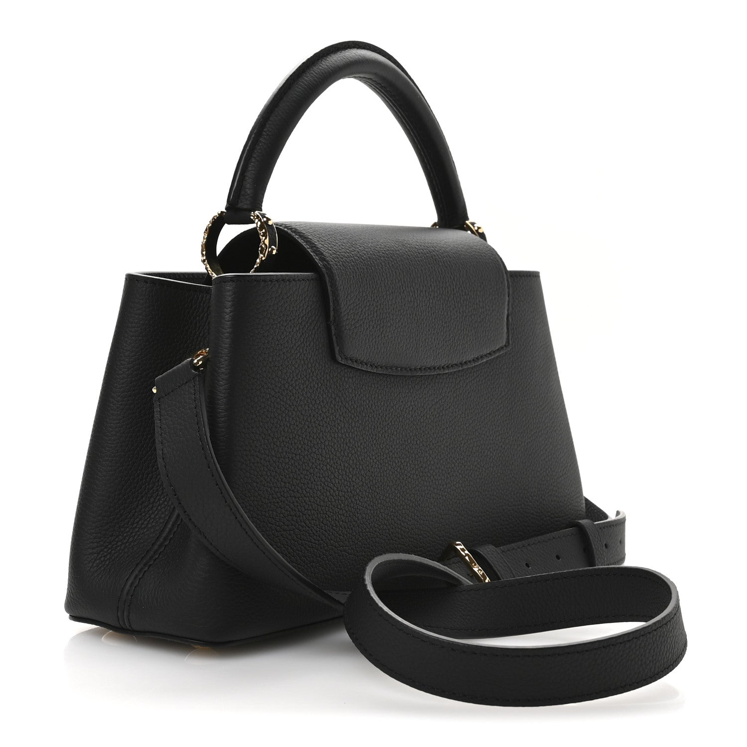 Taurillon LV Crush Capucines East West MM Black
