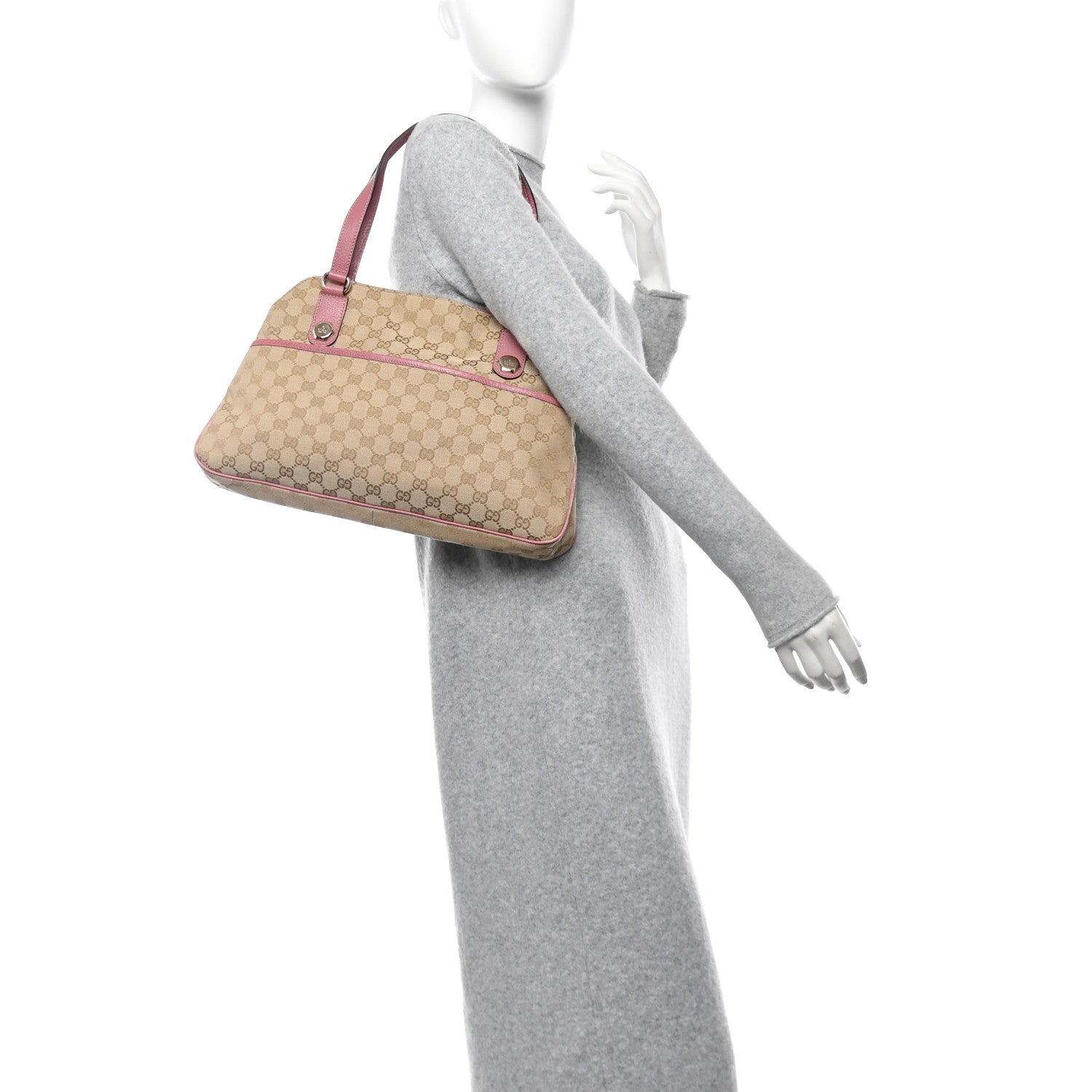 Monogram Medium Charmy Shoulder Bag Pink
