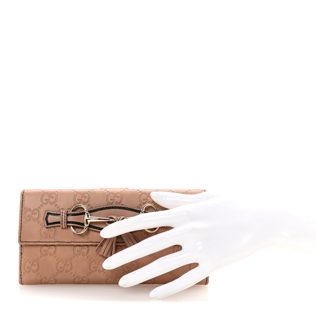 Guccissima Emily Continental Wallet Camelia