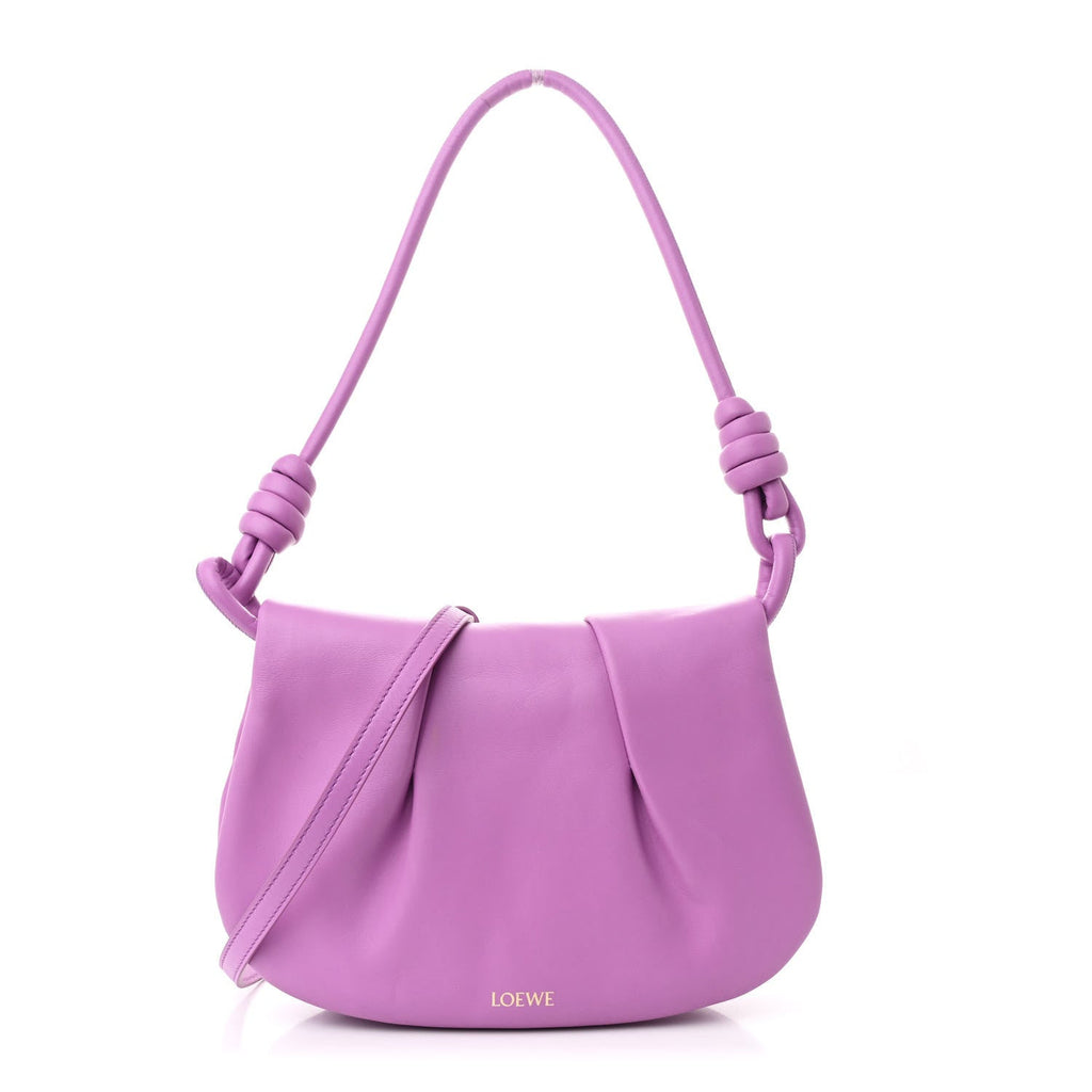 Shiny Nappa Calfskin Paseo Satchel Rockrose