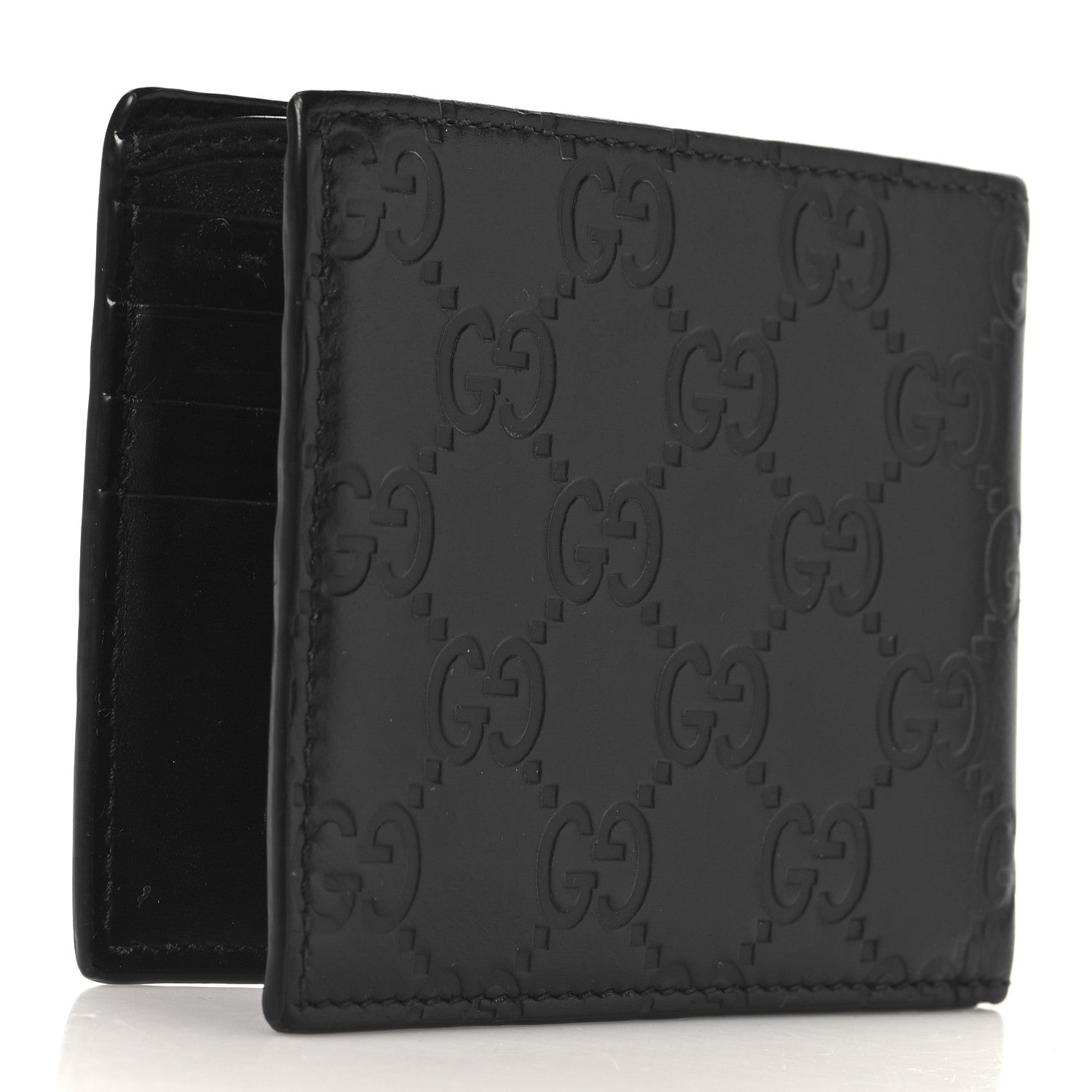 Guccissima Signature Dorian Bi-Fold Wallet Black