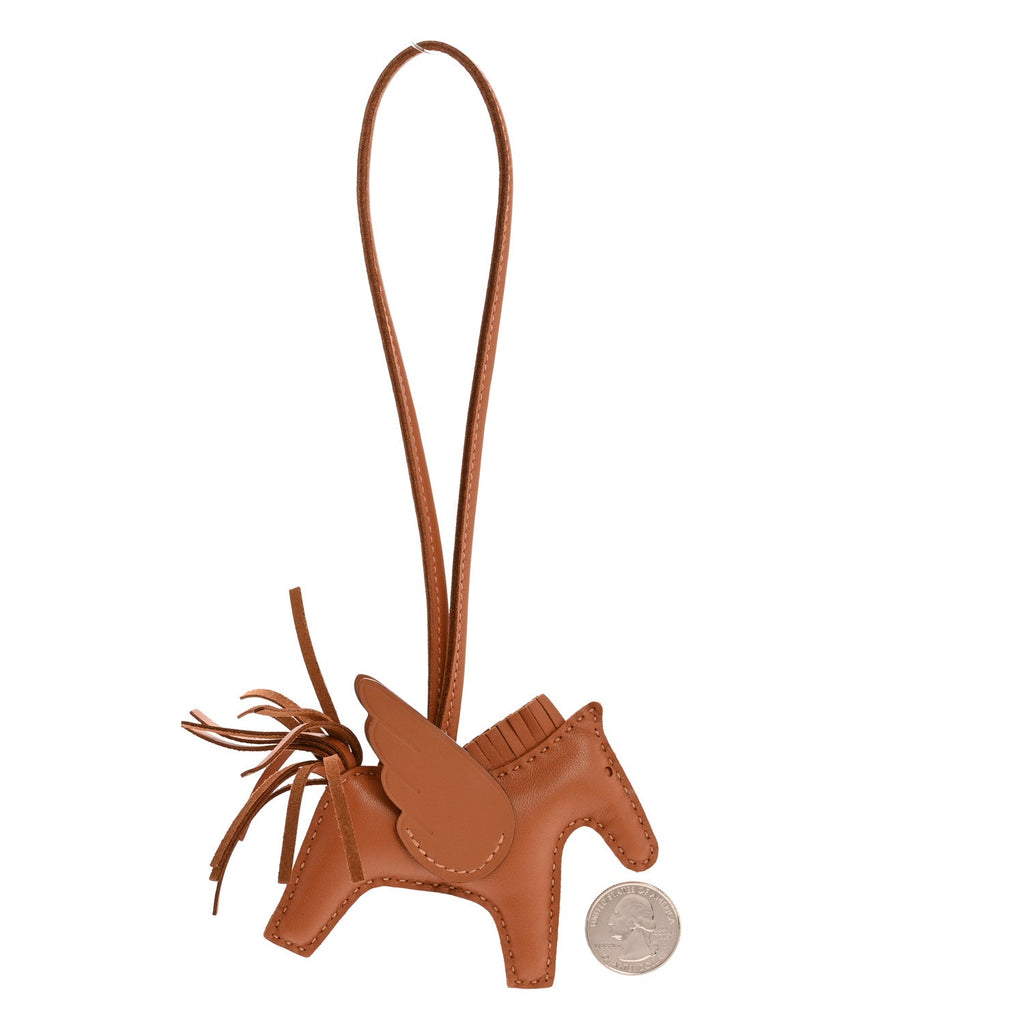 Milo Lambskin Swift Grigri Rodeo Pegase Horse Bag Charm PM Gold