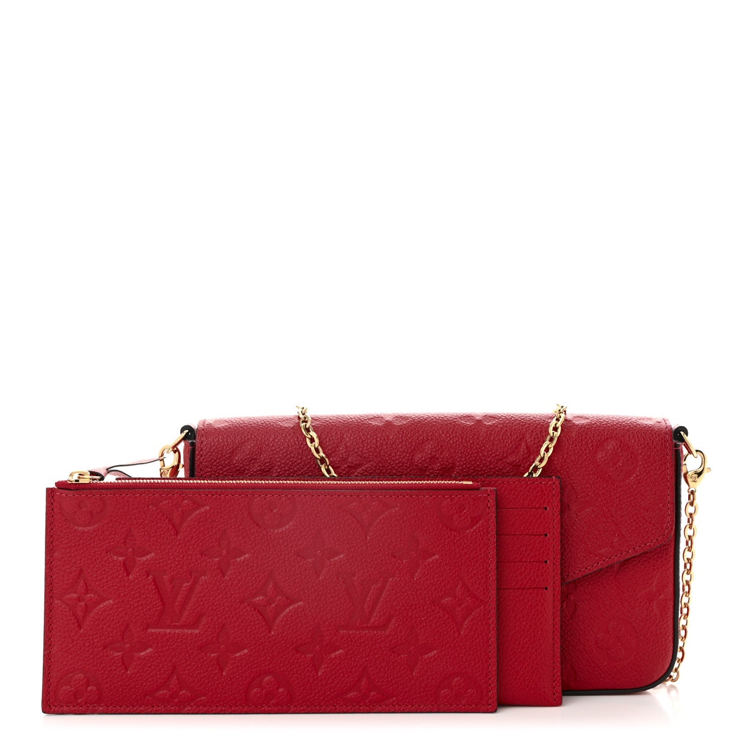 Empreinte Pochette Felicie Chain Wallet Scarlet