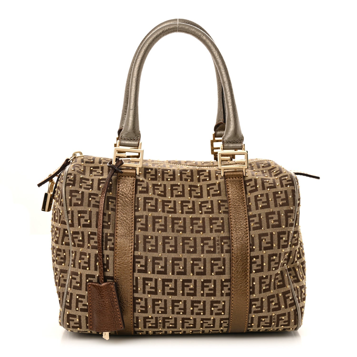 Zucchino Spalmati Studded Boston Mogano Panna Bruciato