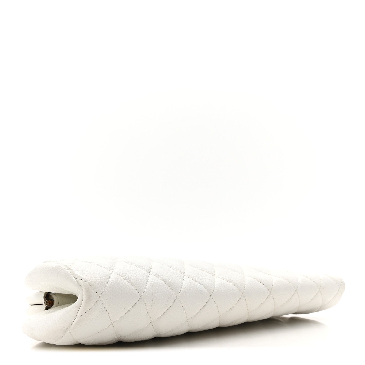 Caviar Quilted Timeless Clutch White