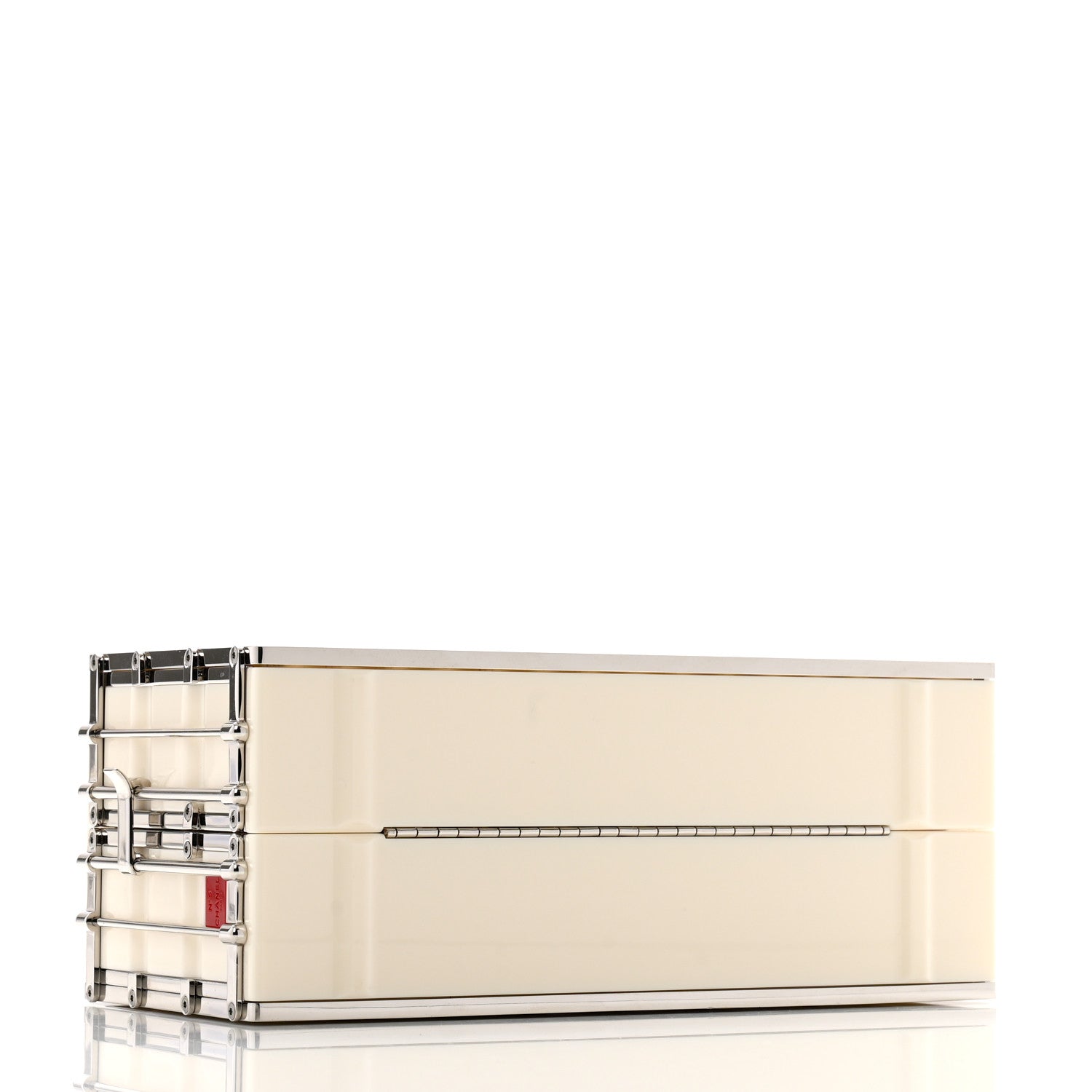 Resin Enamel CC Shopping Container Minaudiere Clutch  Black White Red