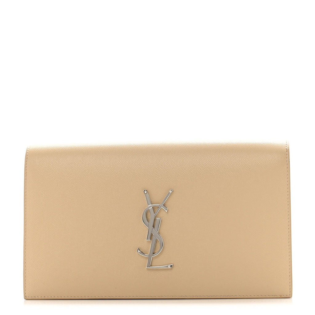 Grain De Poudre Classic Kate Monogram Clutch Nude Powder