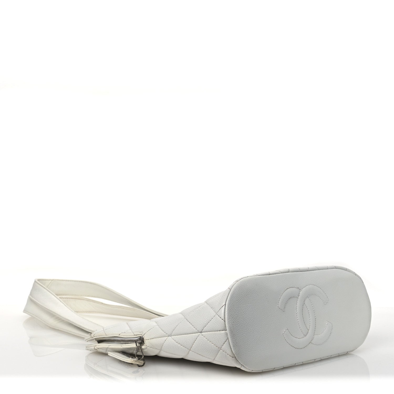 Caviar Quilted Shoulder Bag White