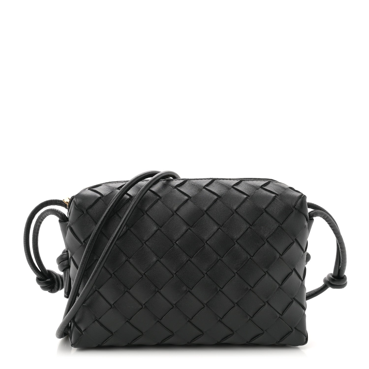 Nappa Intrecciato Mini Loop Camera Bag Black