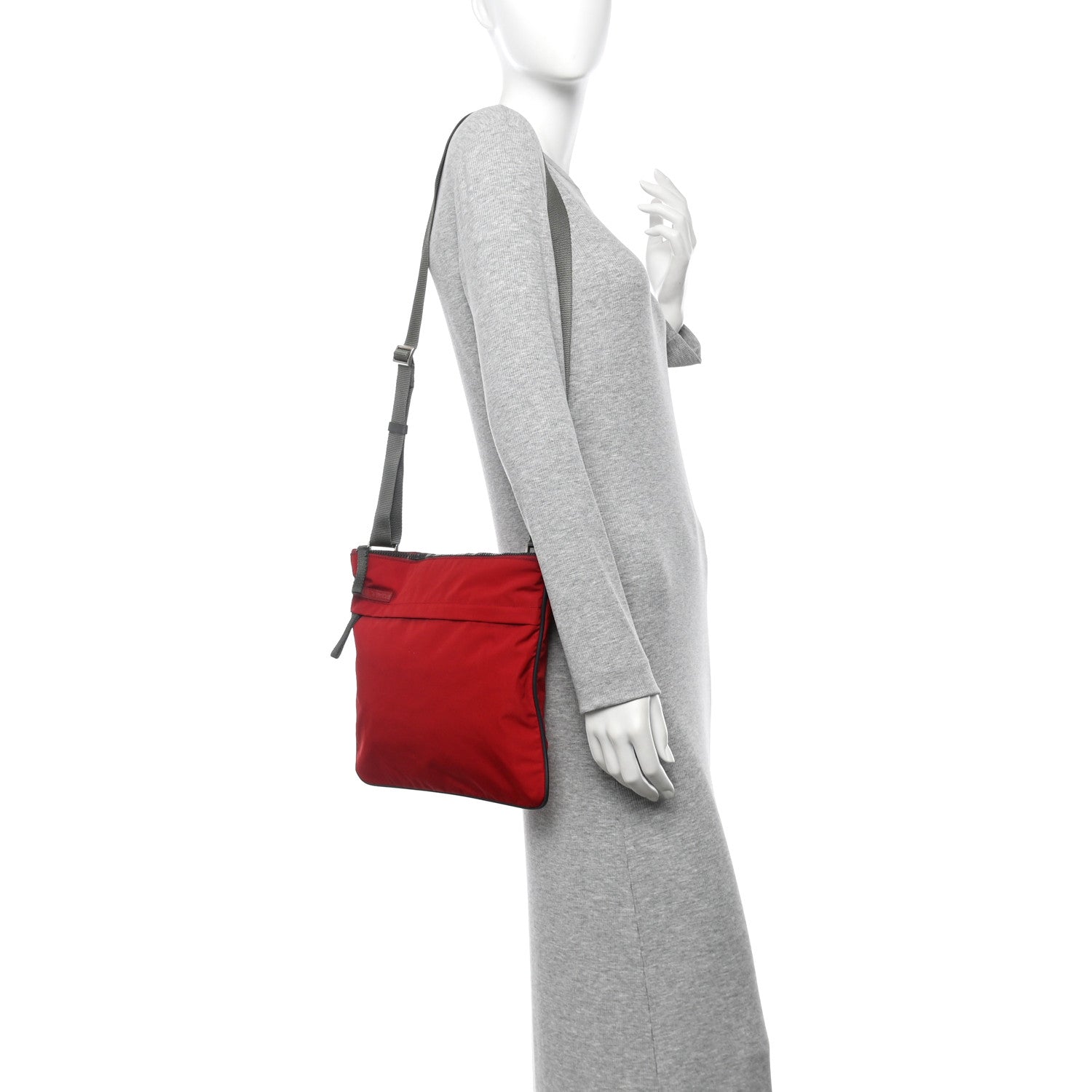 Nylon Vela Sport Messenger Bag Scarlatto