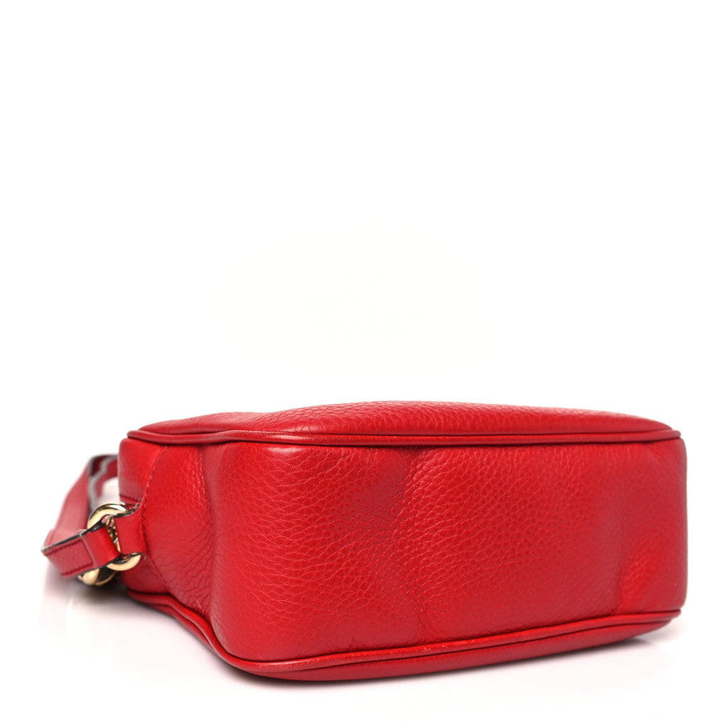 Pebbled Calfskin Small Soho Disco Bag Tabasco Red