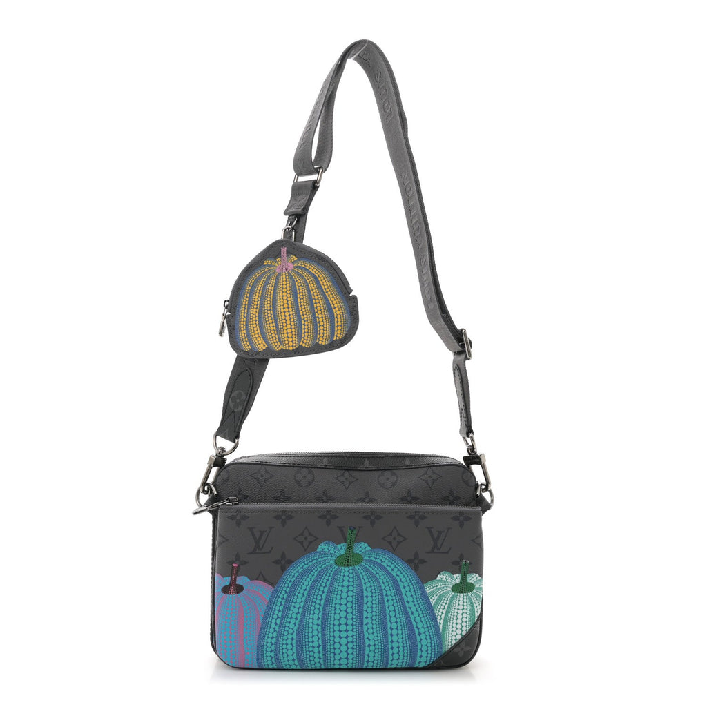 LV x YK Monogram Eclipse Reverse Pumpkin Trio Messenger