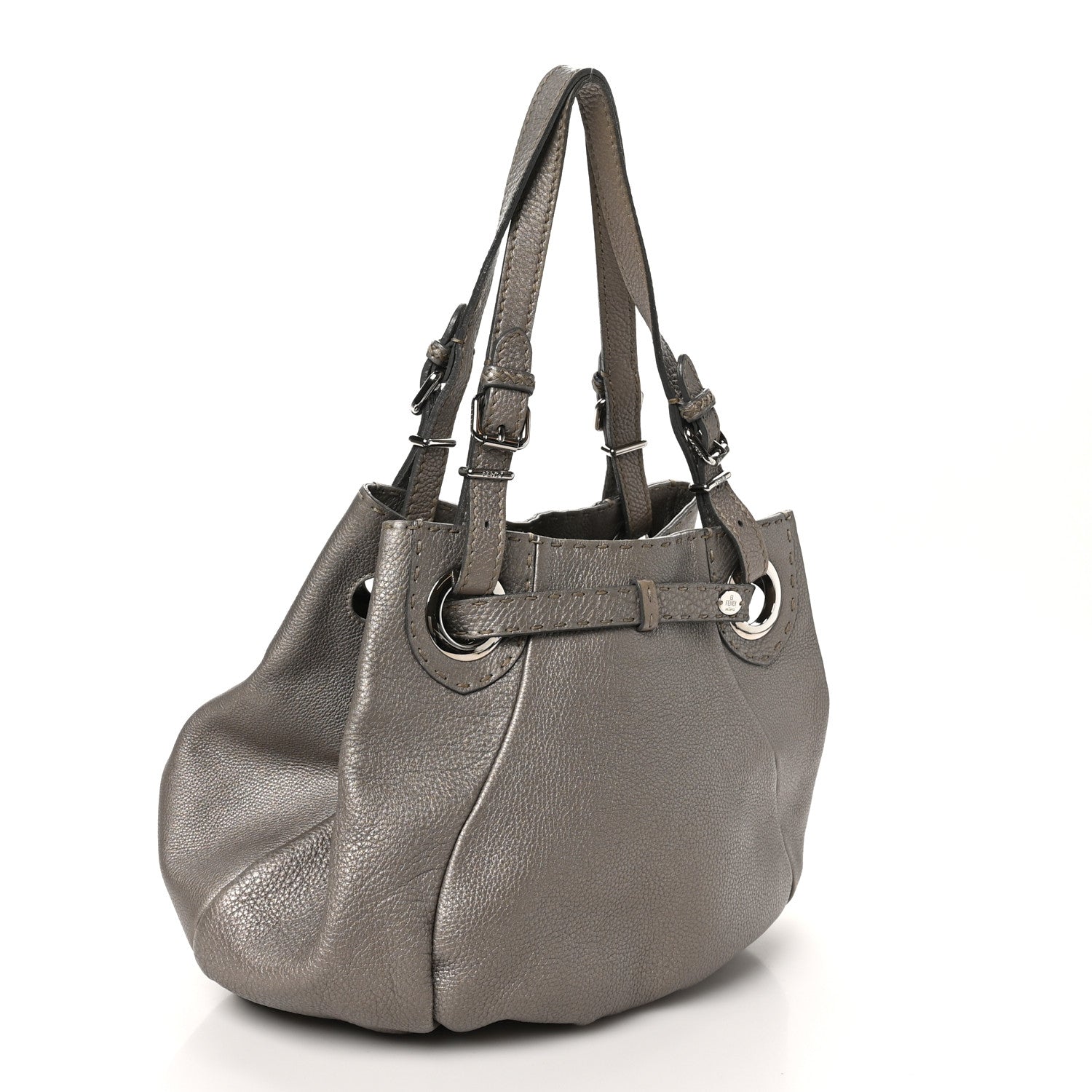 Cuoio Romano Selleria Pomodorino Tote Peltro