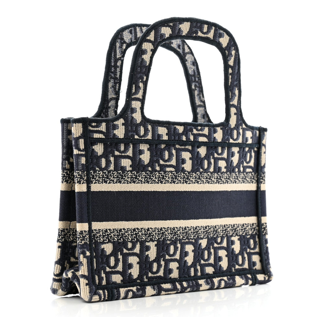 Oblique Mini Book Tote Blue Multicolor