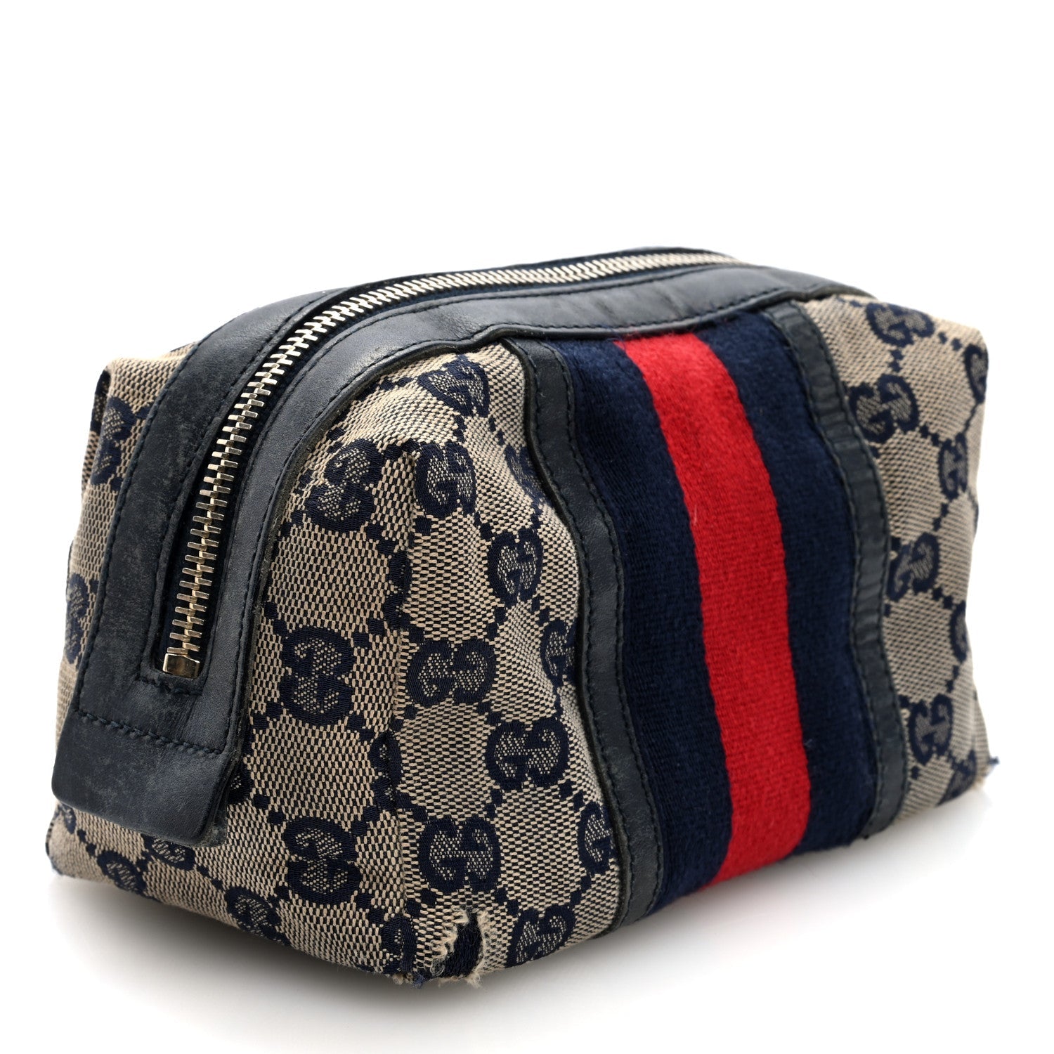 Monogram Web Small Cosmetic Case Navy
