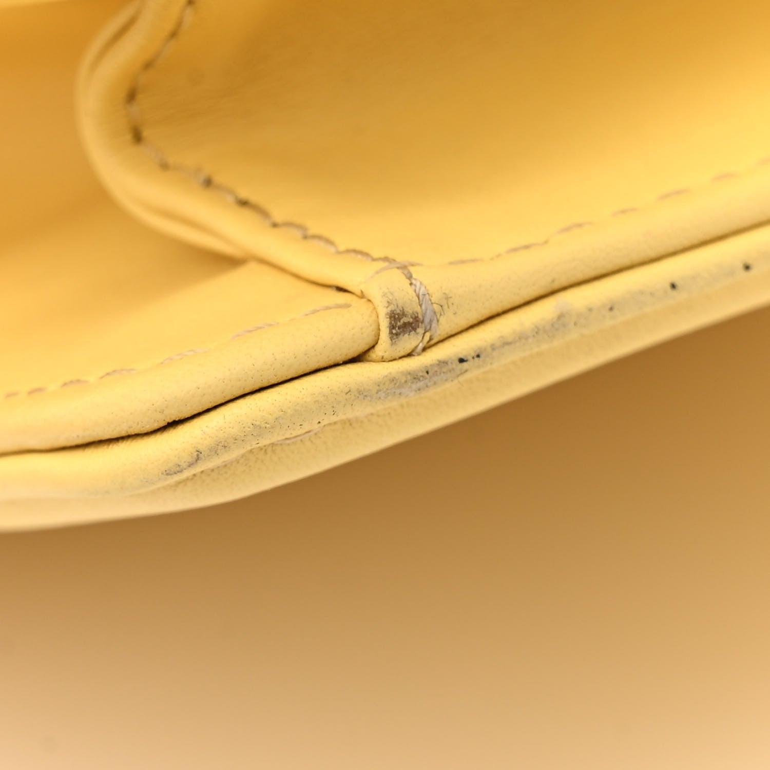 Lambskin Quilted North South Boy Flap Yellow