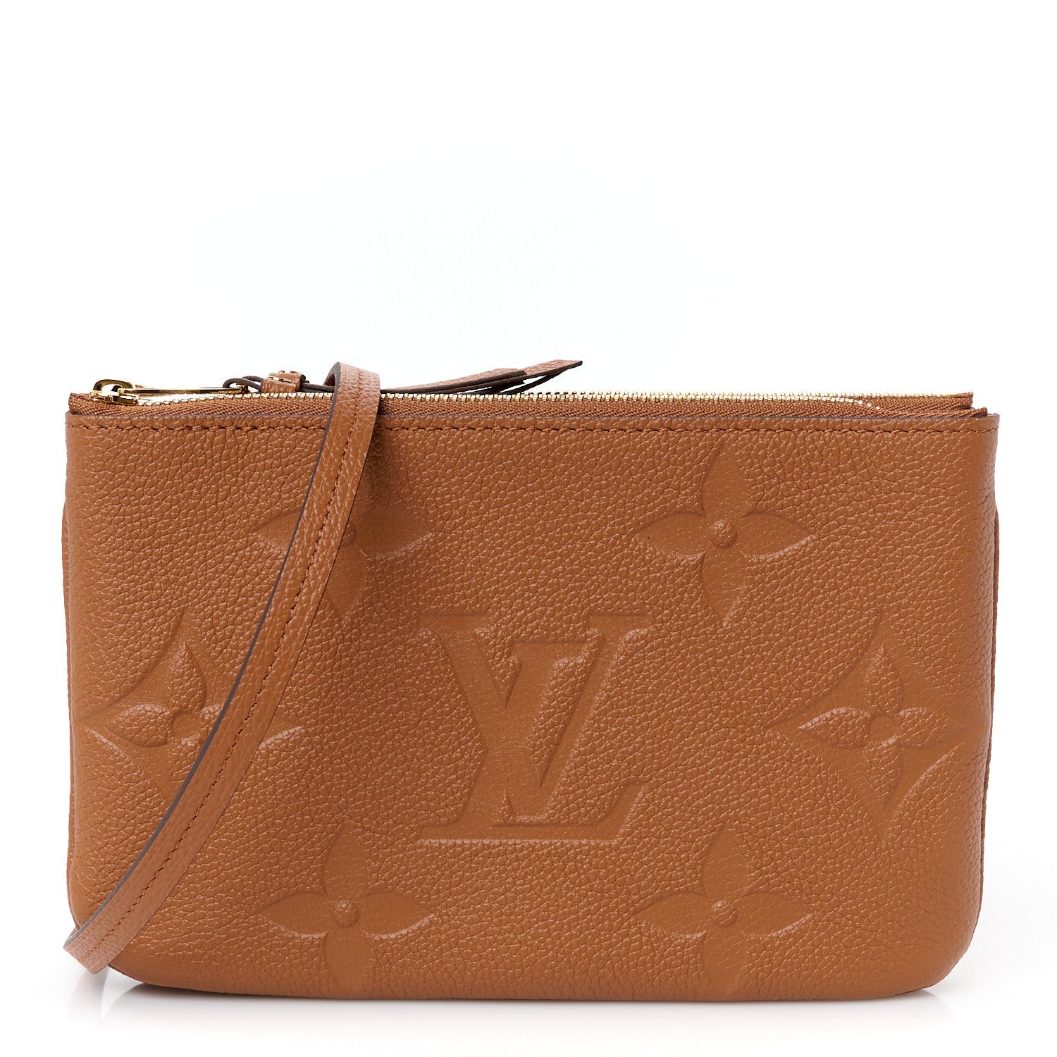 Empreinte Monogram Giant Double Zip Pochette Caramel
