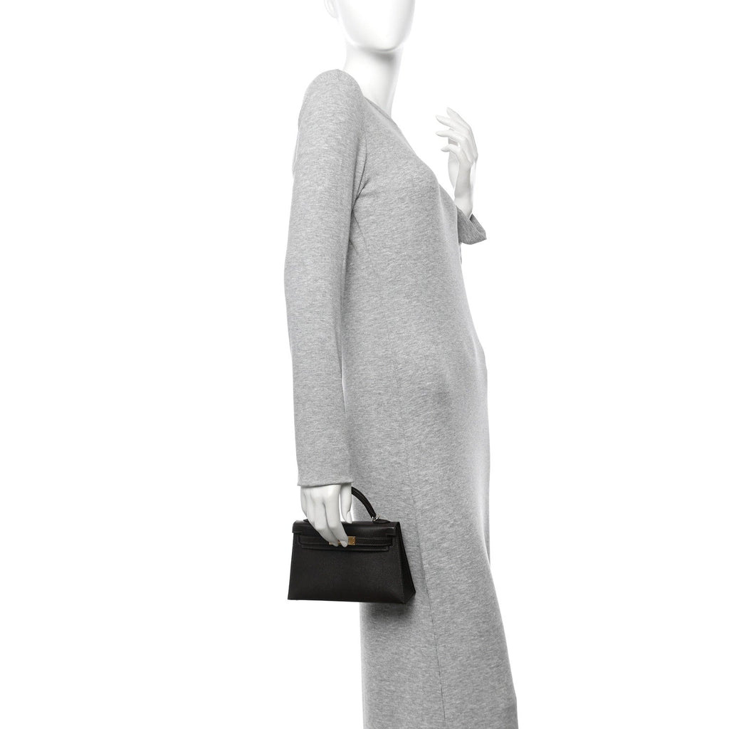 Madame Calfskin Mini Kelly Sellier 20 Bai Brun