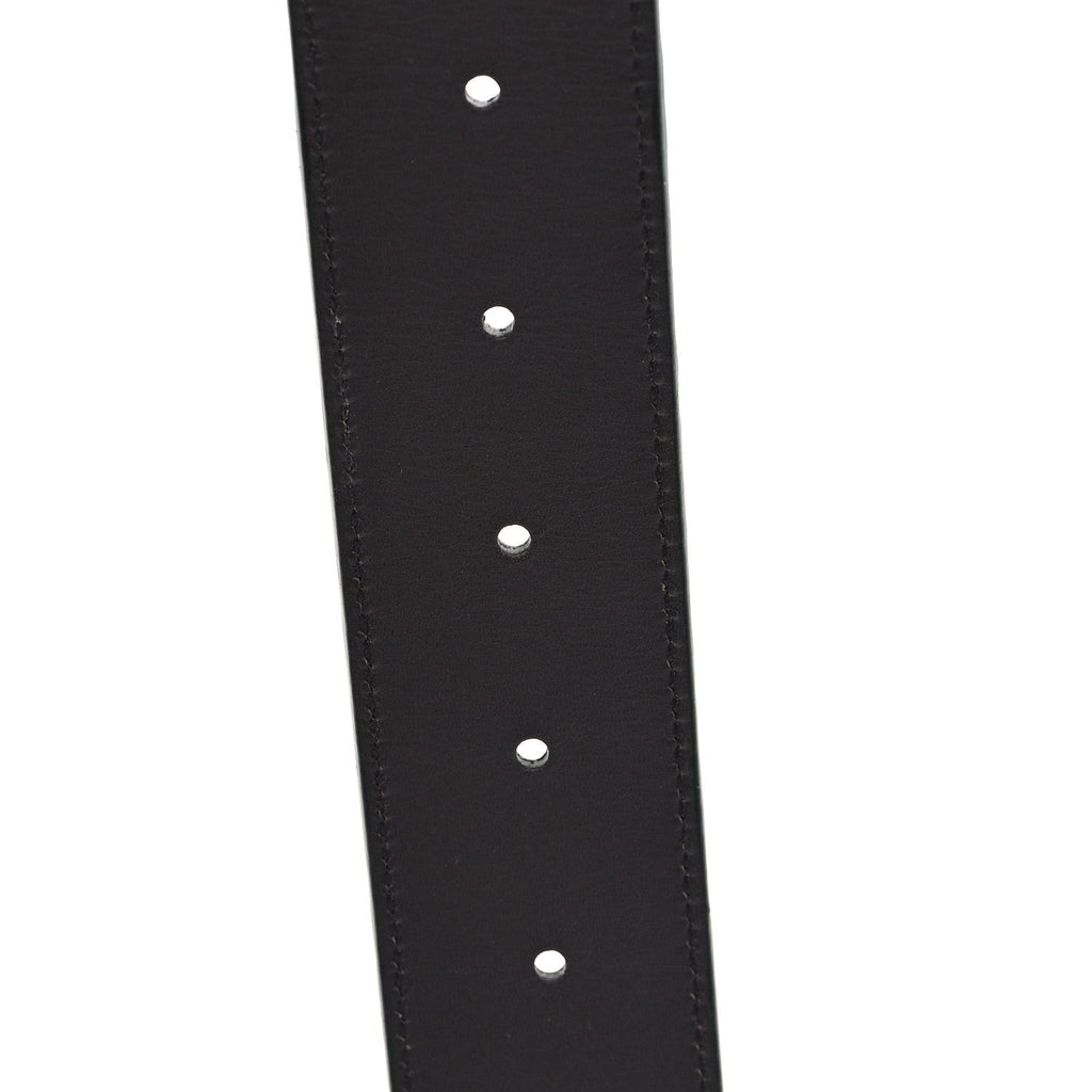 Guccissima Signature Interlocking G Reversible 37mm Belt 85 34 Black Cocoa
