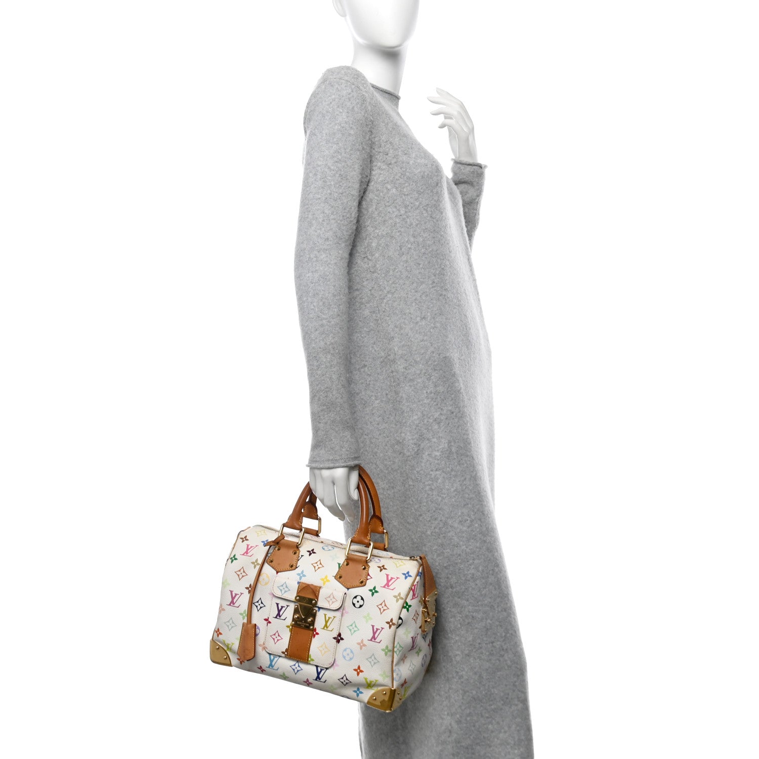 Monogram Multicolor Speedy 30 White