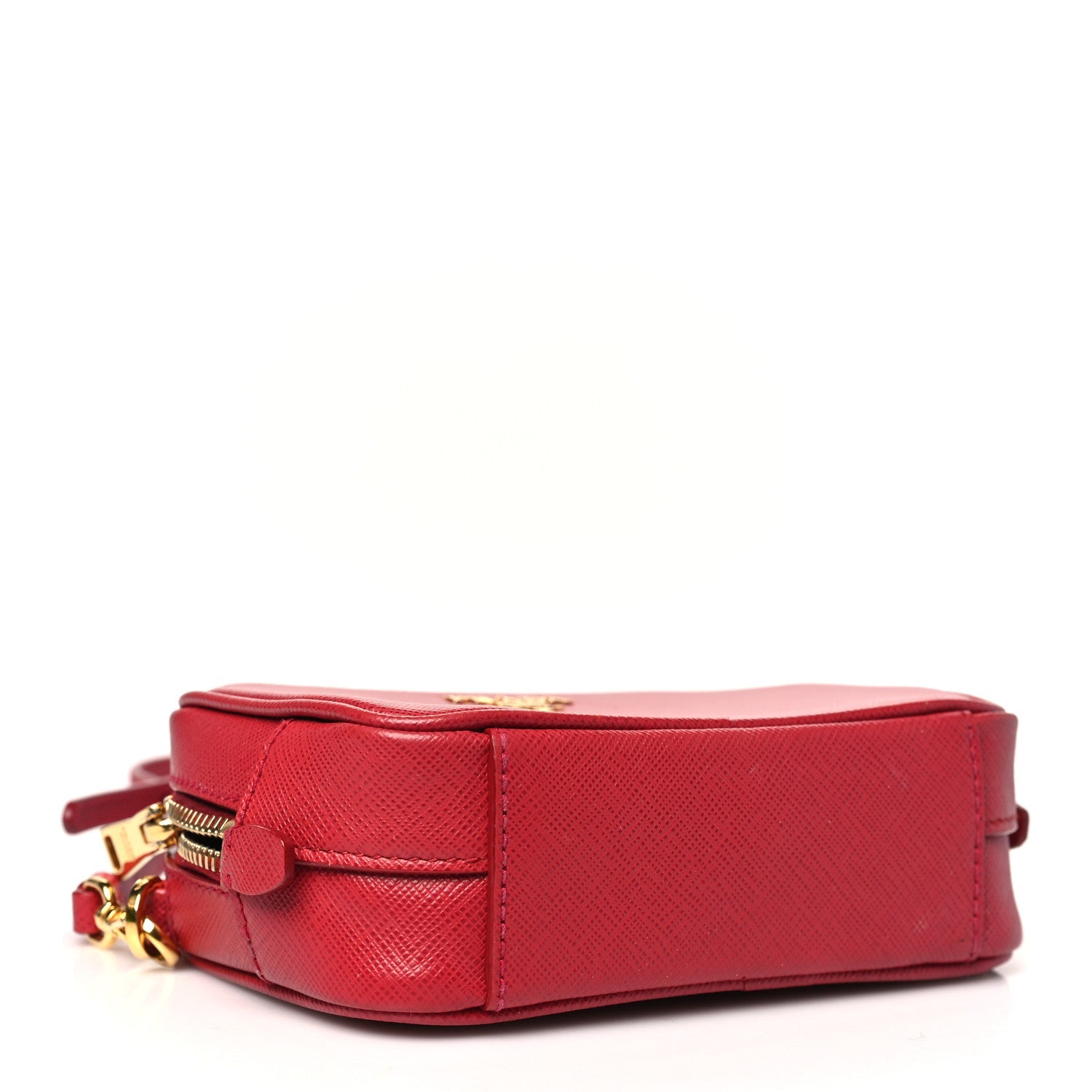 Saffiano Mini Camera Crossbody Bag Fuoco