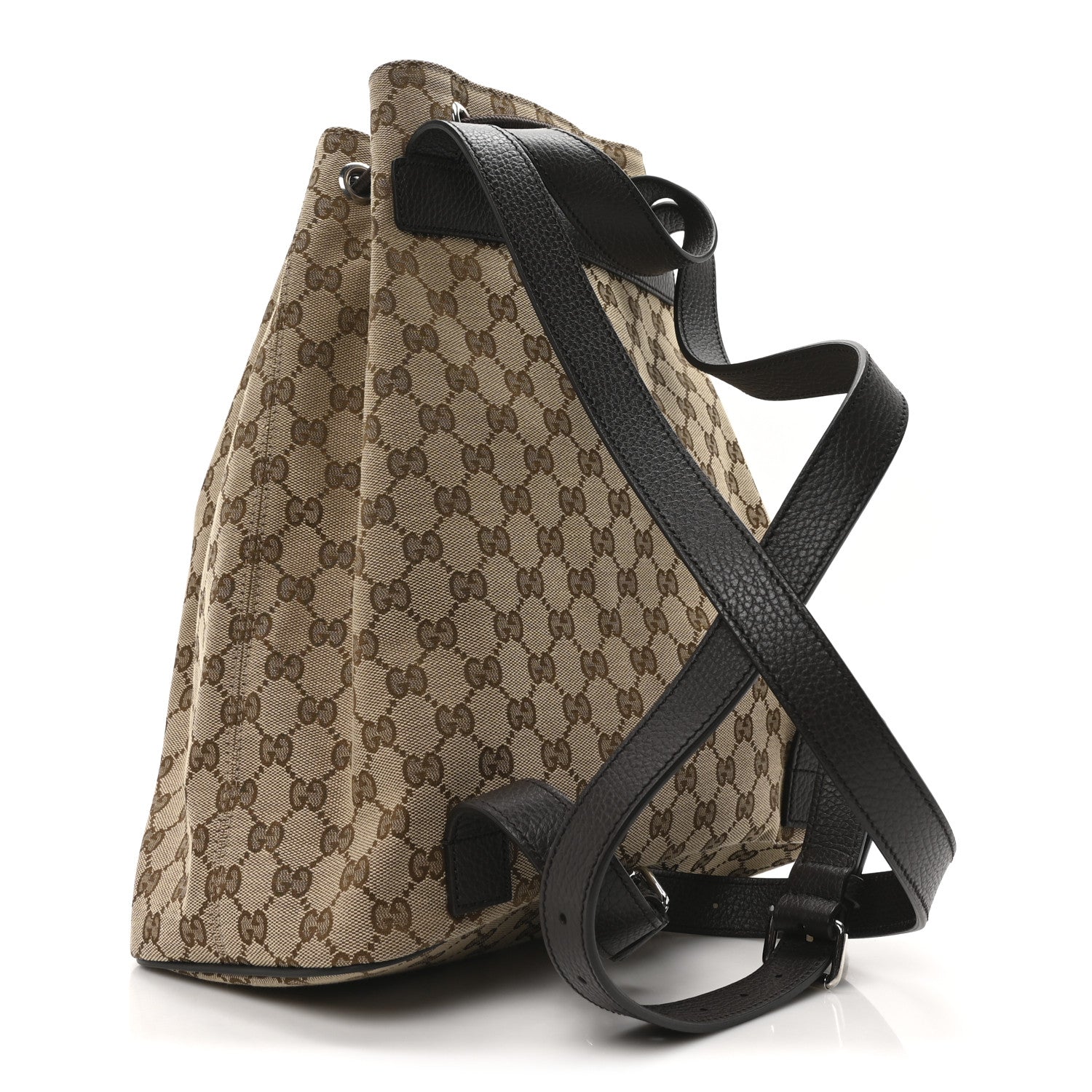 Monogram Dollar Calfskin O Drawstring Backpack Beige Ebony Testa di Moro Dark Chocolate