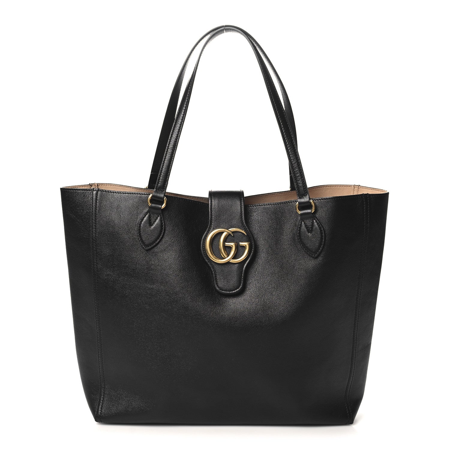 New Sakai Calfskin Lux Medium Dahlia Tote Black