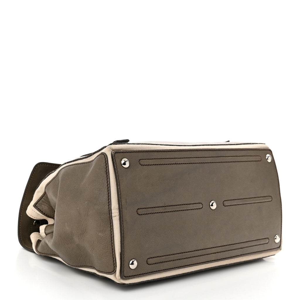 Calfskin Canvas Medium Muse Two Grey