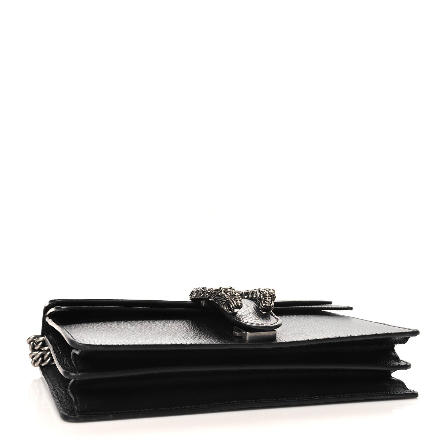 Pebbled Calfskin Small Dionysus Shoulder Bag Black