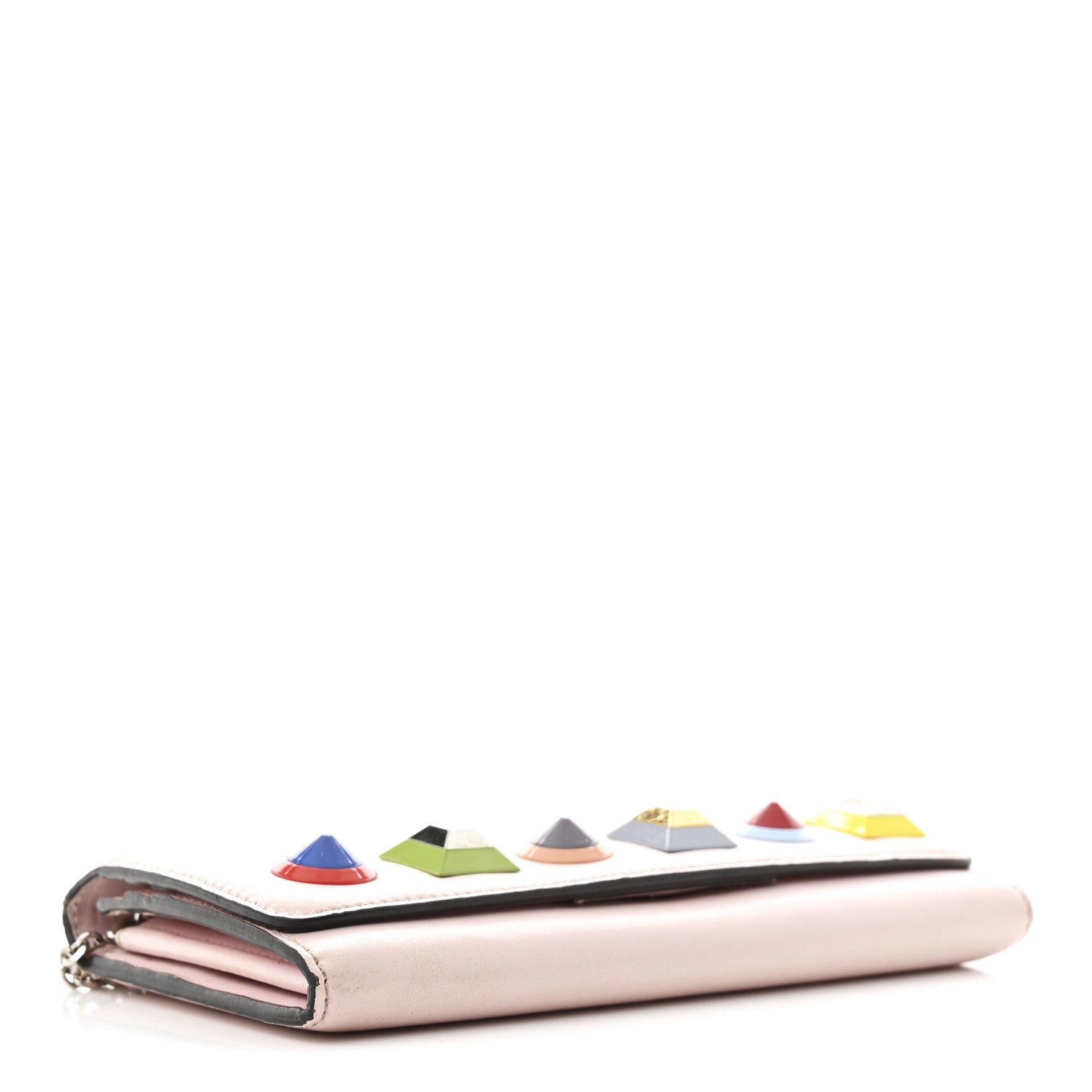 Vitello Liberty Studded Continental Wallet On Chain Peonia Multicolor
