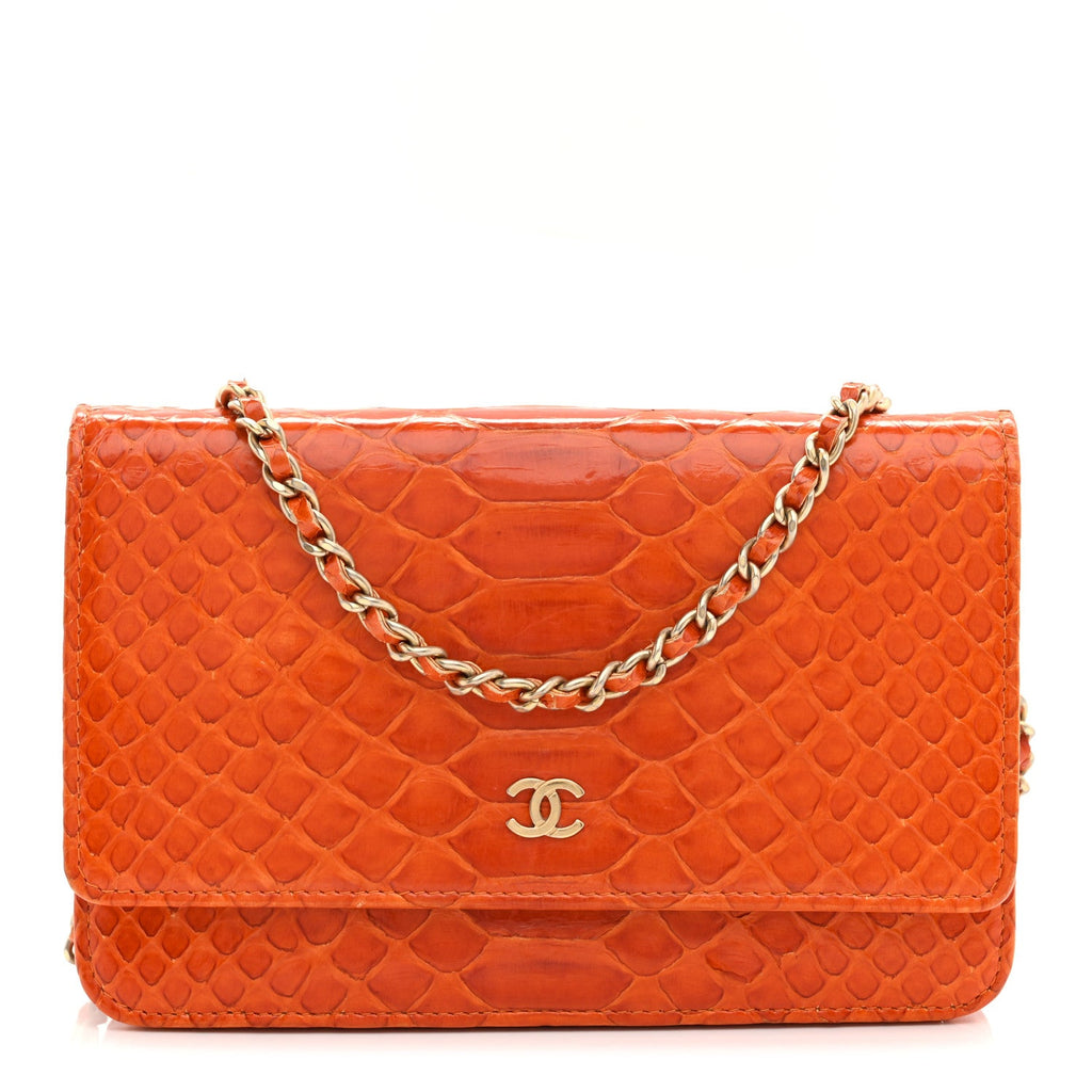Snakeskin Wallet On Chain WOC Orange