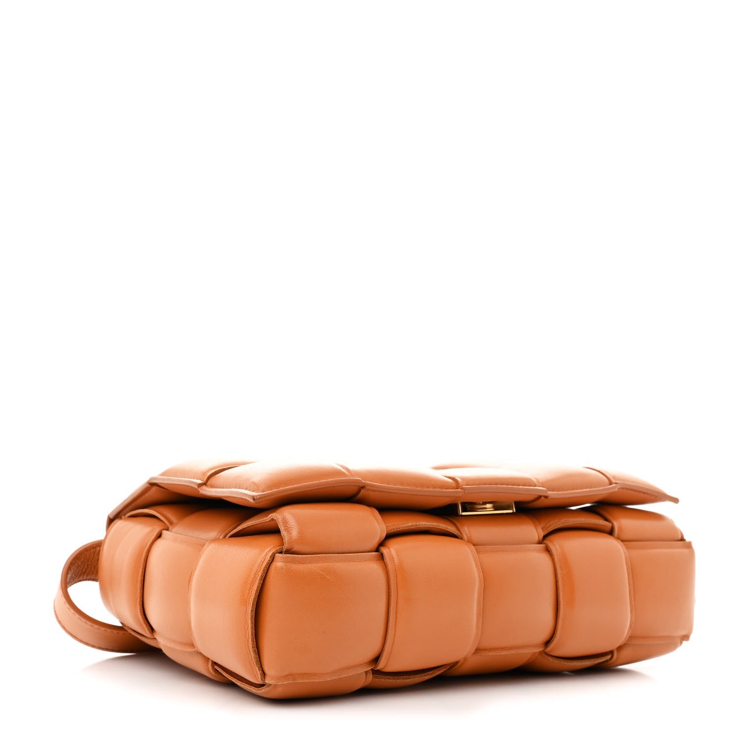 Nappa Maxi Intreccio Padded Cassette Crossbody Bag Clay